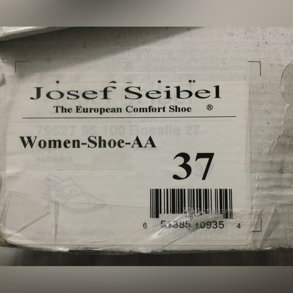 Josef Seibel Rosalie 27 Black Leather Shoe EU37 US 6 to 6.5 - Picture 9 of 10